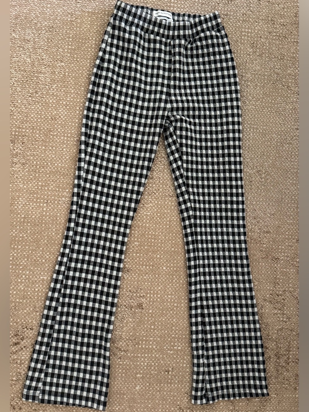 Urban Outfitters Checked Flare Women’s Jeans - Black & White